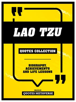 cover image of Lao Tzu--Quotes Collection